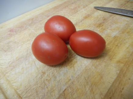 Choose some beautiful Roma tomatoes....