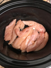 Place chicken in slow cooker...