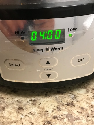 Cook on low for 4 hours or on high for 2 hours....
