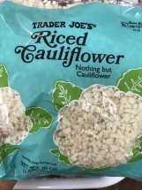 You can make your own cauliflower rice, but really...