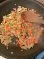 Cook your veggies until tender...